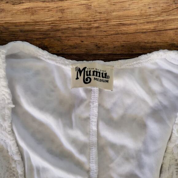 Show me your MuMu white Ibiza summer dress MD cottage core, Coastal Boho chic - Picture 8 of 14